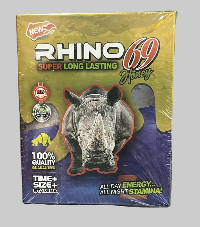 RHINO 69 SUPER LONG LASTING HONEY 12pzas